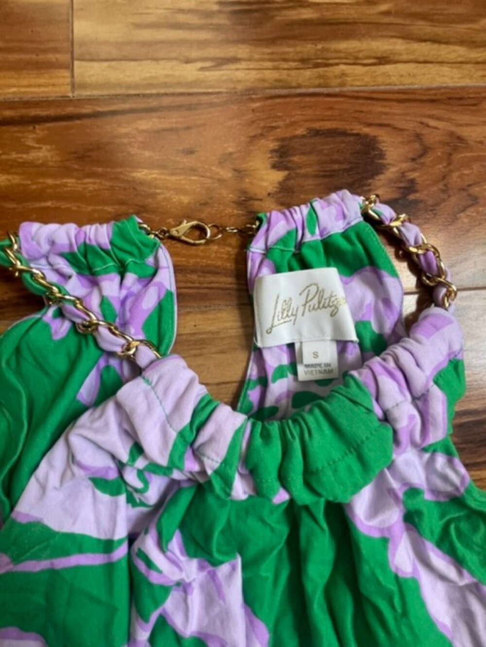 Lilly Pulitzer Women's Floral Maxi Dress, Green White, Size S - Picture 4 of 6